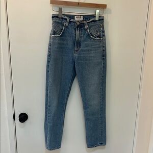 Agolde Sz 24 Blue High Rise Jeans Modern Classic
